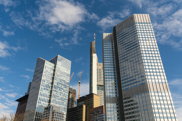 Fototapeta premium The Downtown Frankfurt German Skyline