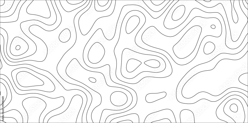 Poster black and white abstract papercut and multi-layer cutout geometric pattern. vector topographic canyo