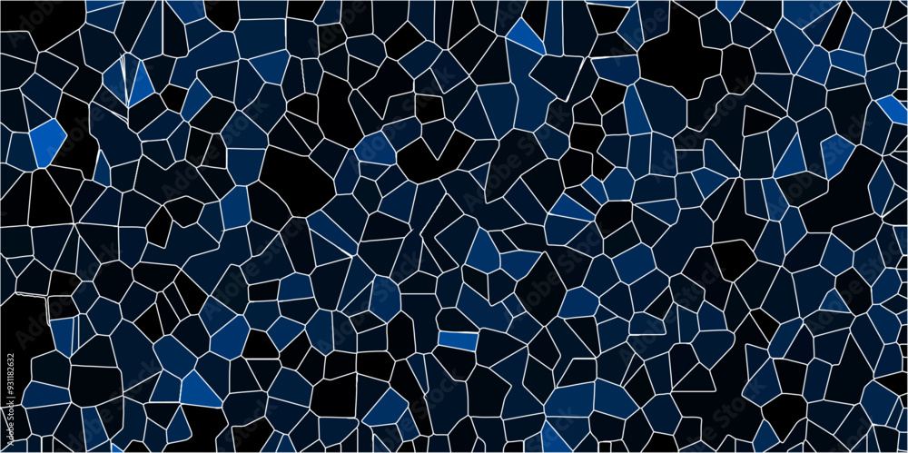 Poster 3d broken glass quartz vonoroi diagram vector background.papercut geometric mosaic tiles pattern bac