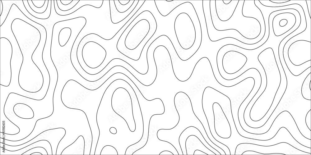 Poster black and white abstract papercut and multi-layer cutout geometric pattern. vector topographic canyo
