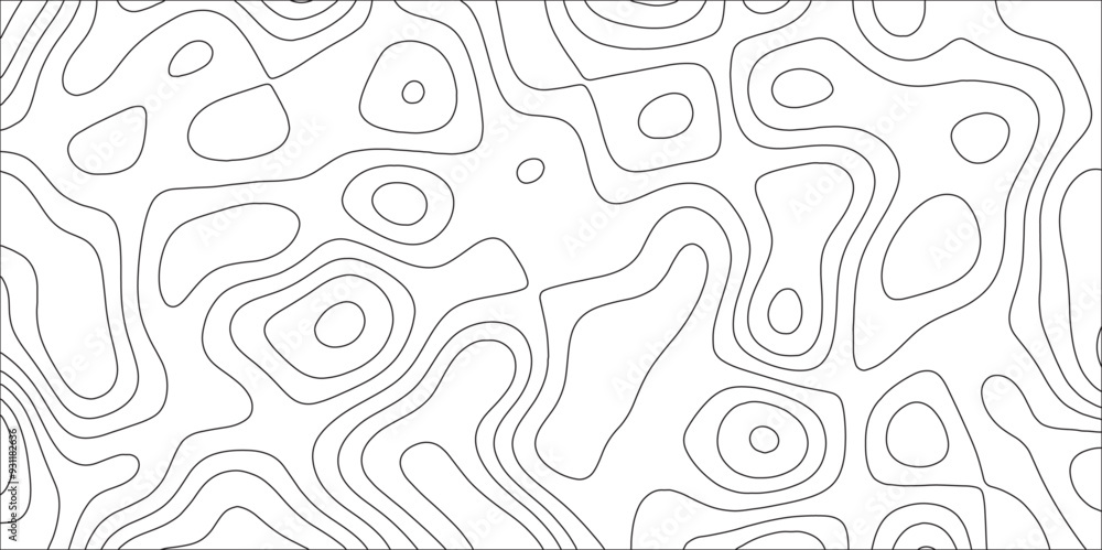 Poster black and white abstract papercut and multi-layer cutout geometric pattern. vector topographic canyo