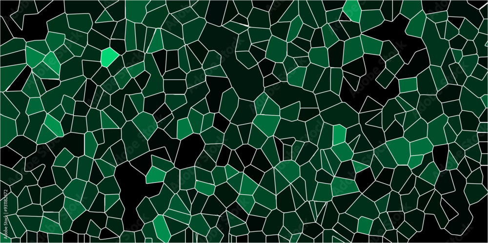 Poster 3d broken glass quartz vonoroi diagram vector background.papercut geometric mosaic tiles pattern bac