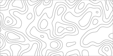 Black and white abstract papercut and multi-layer cutout geometric pattern. Vector Topographic canyon geometric map relief texture. Topographic contour lines map seamless pattern