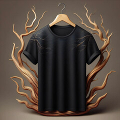 Black designed premium T-shirt
