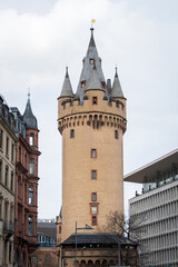 Fototapeta premium Eschenheimer Turm (Café Eschenheimer Turm), Gothic Tower in Frankfurt