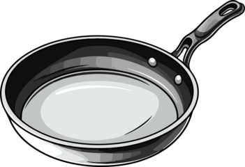 Frying pan clipart desing illustration