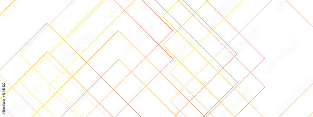 Poster Abstract modern minimalistic golden and red geometric line with layered geometric triangle shapes. Futuristic digital landscape with lines. Concept for dynamic websites, striking posters, and business