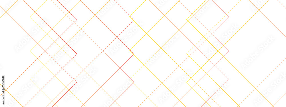 Poster Abstract modern minimalistic golden and red geometric line with layered geometric triangle shapes. Futuristic digital landscape with lines. Concept for dynamic websites, striking posters, and business