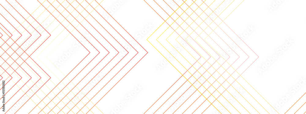 Poster Abstract modern minimalistic golden and red geometric line with layered geometric triangle shapes. Futuristic digital landscape with lines. Concept for dynamic websites, striking posters, and business