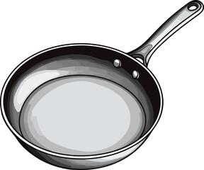 Frying pan clipart desing illustration