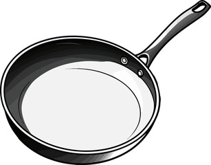 Frying pan clipart desing illustration