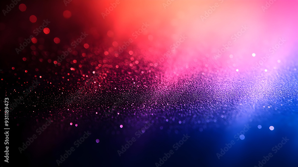 Poster abstract colorful background with sparkling particles.