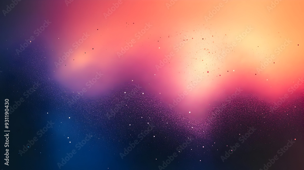 Poster Abstract colorful gradient with speckles, creating a dreamy effect.