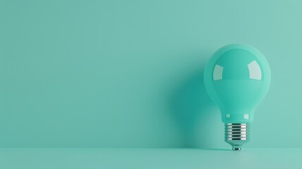 A clean and simple image of a blue lightbulb on a plain background, with plenty of copy space for adding text or graphics. The minimalist design is perfect for conveying ideas and innovation.
