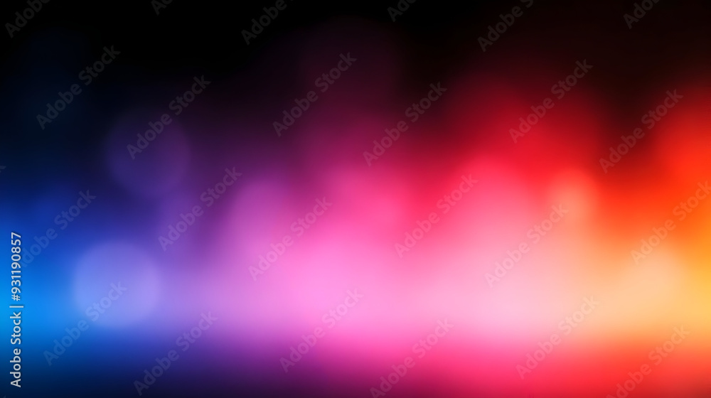 Poster abstract colorful light gradient with blurred bokeh effects.
