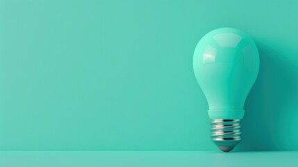 A creative and conceptual image of a blue lightbulb on a plain background, representing ideas and innovation. The minimalist design and copy space make it perfect for a variety of projects.