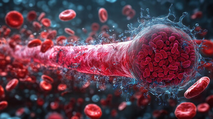A visual comparison of normal vs. affected leg with a blood clot to educate about the condition.