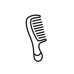 Comb Outline Icon Vector Illustration. Thin line symbol. Vector illustration isolated on white