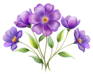 Isolated Purple Flowers PNG for Digital Art and Graphic Design