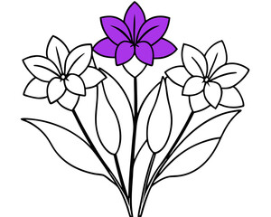 Isolated Purple Flowers PNG for Digital Art and Graphic Design