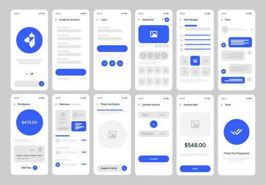 Banking Mobile App Wireframe UX Design