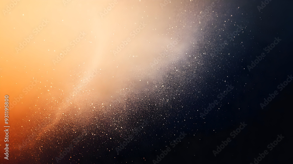 Poster abstract cosmic background with a gradient of colors and sparkles.