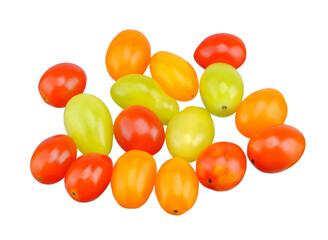 Pile of MIni tomato vegetable isolated on white background.