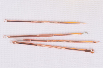 Facial cleansing kit, close-up, top view