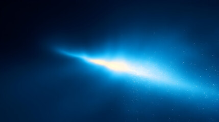 Abstract cosmic image with blue hues and light effects.