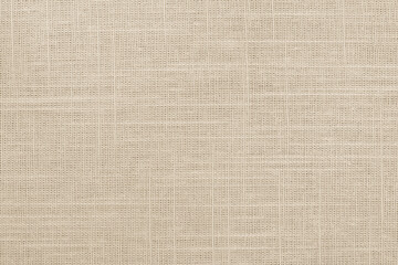 Brown linen fabric cloth texture for background, natural textile pattern.