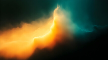Abstract depiction of vibrant colors blending in a cloud-like formation.