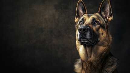 Obraz premium A stunning portrait of a proud German shepherd dog