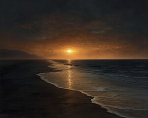 A leisurely walk on the beach during sunset, capturing the essence of relaxation.