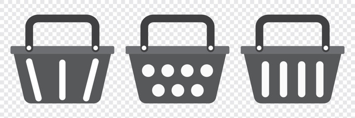 Shopping basket icon vector illustration. Basket icon market retail store buy sale shopping trolley cart. EPS 10.