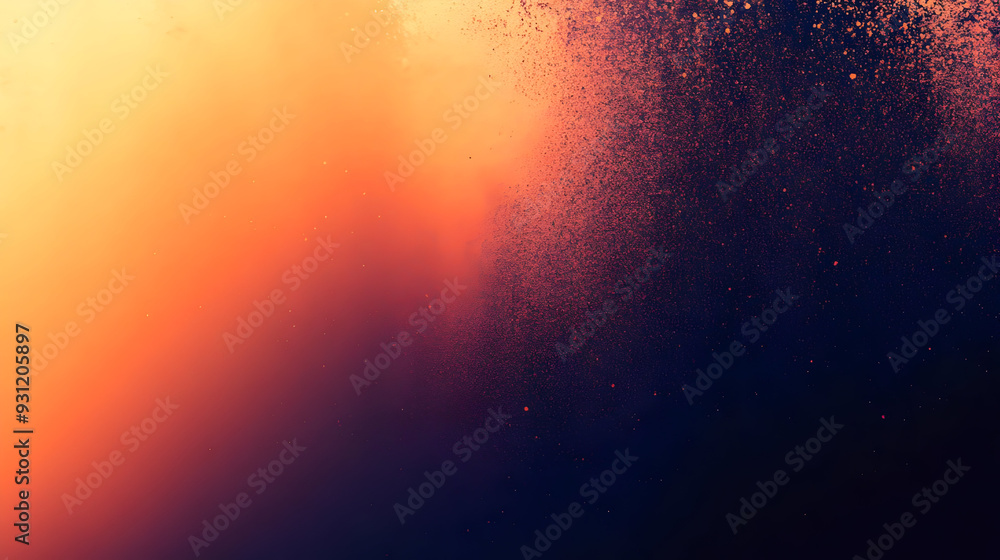 Poster abstract gradient background with warm and cool tones.
