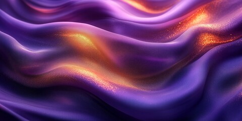 Fototapeta premium Fractal Flow: Mesmerizing Lava Lamp Effect on Silk Fabric, generative ai