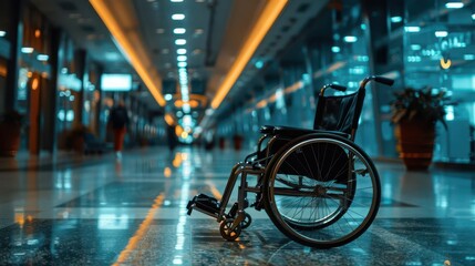 Fototapeta premium wheelchair in airport