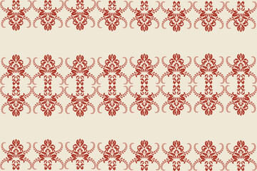 Oreintal Flora Damask Seamless pattern  embroidery, Indian style.  art ornament print.Design for carpet, cover,wallpaper, wrapping, fabric, clothing  ,seamless pattern with flowers