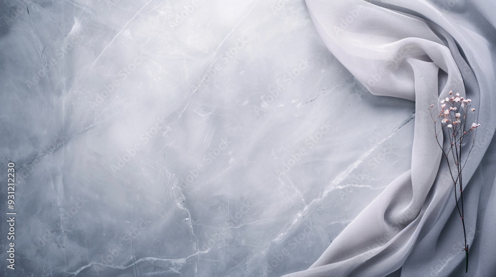 Poster polished marble surface with subtle gray veining, creating a sleek and sophisticated background with
