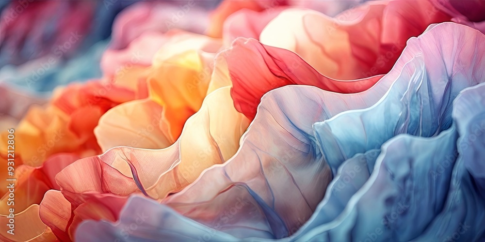 Poster a colorful, abstract image of a flower with a rainbow of colors
