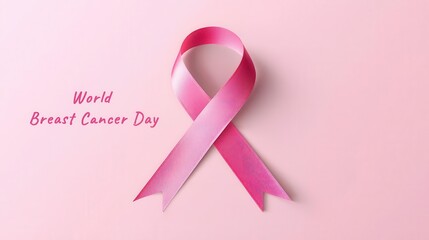 Pink Ribbon with Quotes  You are not alone,   Stay strong,   Keep fighting