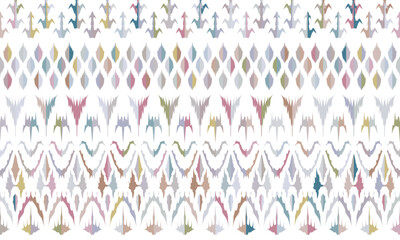 Abstract Ikat seamless pattern, perfect for ethnic-themed backgrounds, curtains, carpets, wallpapers, clothing, and decorations. Ideal for wrapping paper, batik,greeting cards, printing,creative uses.