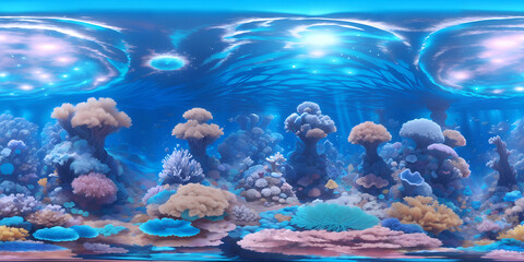 HDRI Anime Underwater Ocean Equirectangular Panorama 29