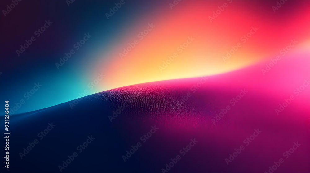 Poster abstract gradient with vibrant colors and smooth curves.