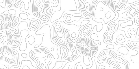Ocean topographic line map with curvy wave isolines vector illustration. Abstract topographic contours map background, Vector contour topographic map. Cartography texture abstract banner use.	