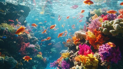 Vibrant Coral Reef Ecosystem