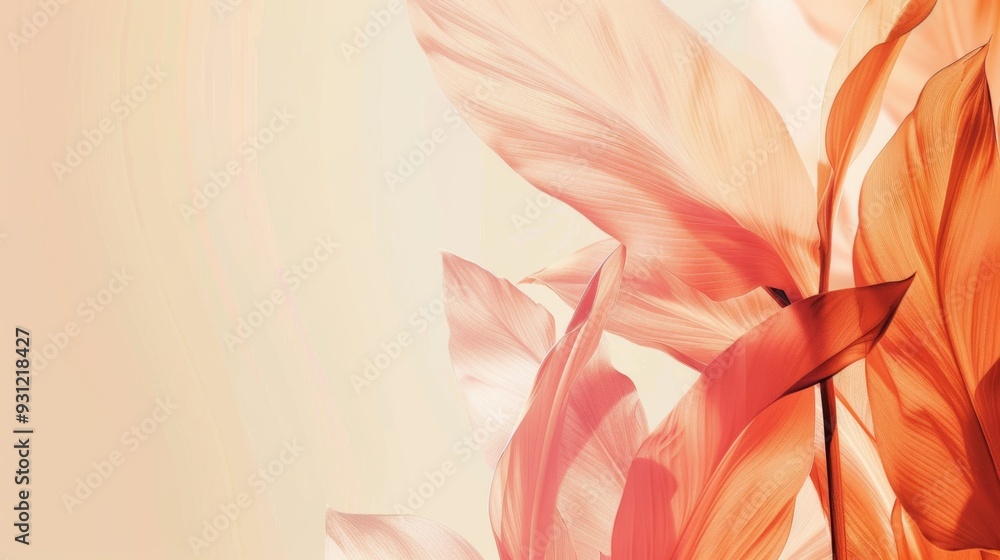 Fototapete a modern and colorful horizontal header design featuring tan, taupe and wheat. graphic with space fo