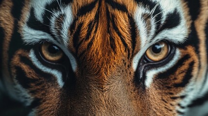 Close-up of a Tiger's Eyes