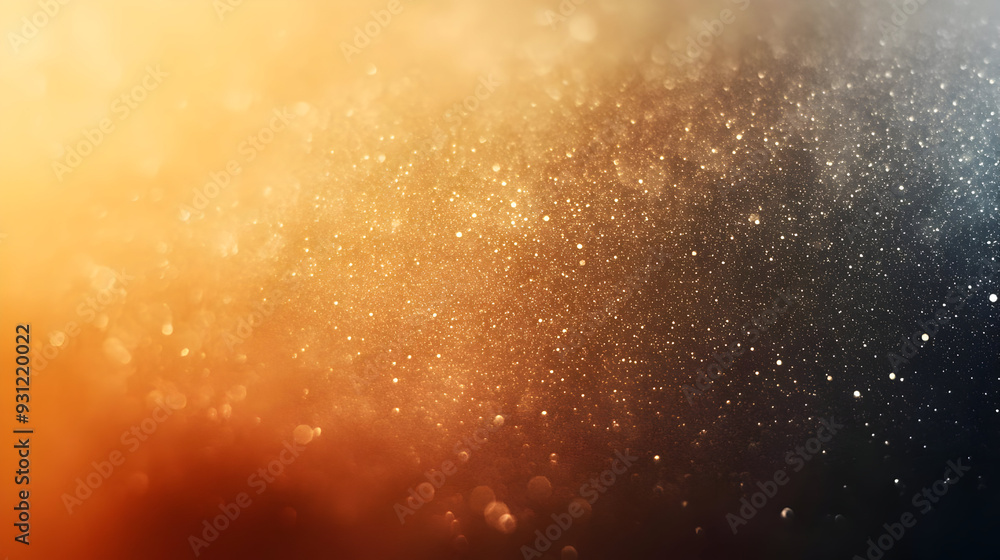 Poster abstract image featuring shimmering particles and a gradient background.