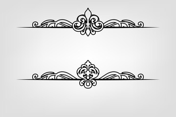 Classic Vitage Wedding Ornaments Frames Separator Elements Classic Vintage Wedding Invitation Hand Drawn Ornate the Calligraphy Poster Victorian Style